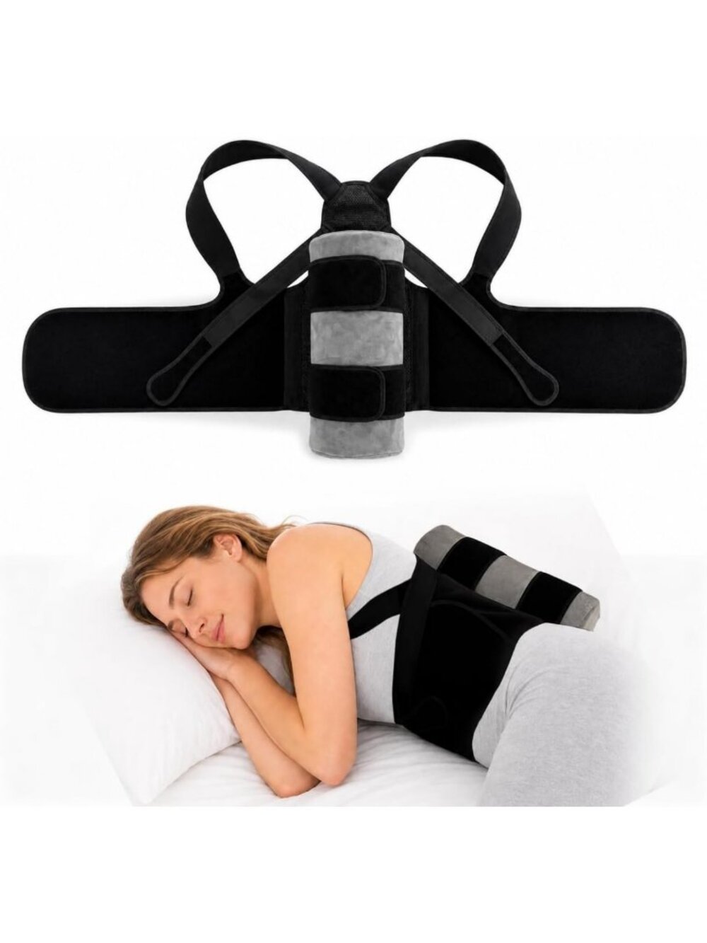 Side Sleep Trainer Backpack & Positioner Aid for Comfortable Sleep - Medium